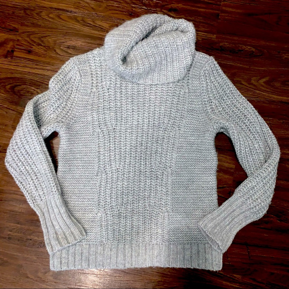 Banana Republic Grey Knit Cowlneck Swater